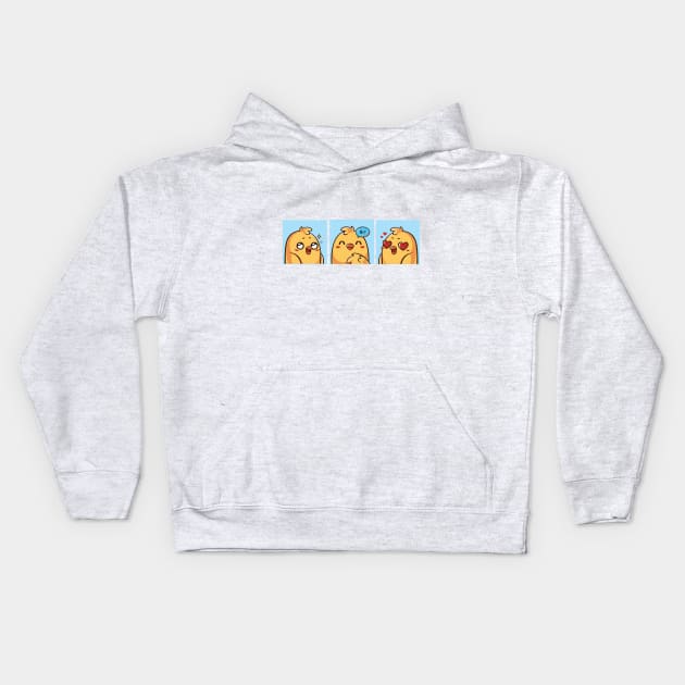 cute baby Little chick  reactions Kids Hoodie by Rsom.Khan